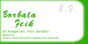 borbala feik business card
